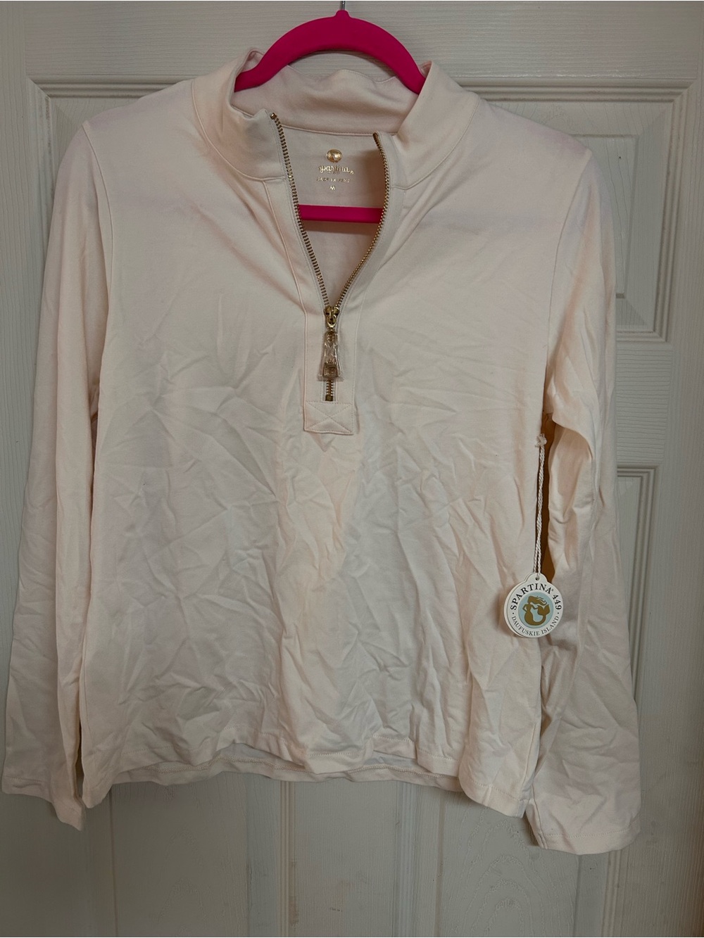 NWT Spartina 449 Nora Half Zip Top in Buttercream